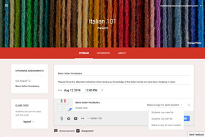 Googleの学校・教員向けサービスClassroomが正式公開 画像