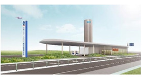 岩谷産業が関西国際空港に斬新なデザインを採用した水素ステーションを新設へ（イメージ図）