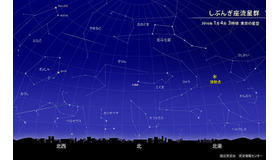 しぶんぎ座流星群 2016年1月4日3時ごろ 東京の星空　（c） 国立天文台天文情報センター