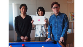 「TWINSHEART by DOTLINER」のロゴを紹介する「McCANN MILLENNIALS」のメンバー。左から、足立さん、斎藤さん、折茂さん。