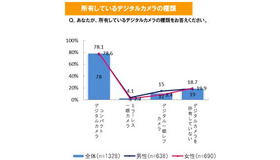 所有しているデジタルカメラの種類、（イード調査）