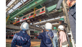 2018年開催時のようす「車両整備工場見学（東急電鉄）」