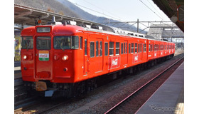 10月2日限りで消えるしなの鉄道115系S11編成のコカ・コーラ色。N12編成だったJR東日本時代の1987年にもコカ・コーラ色となっていた。