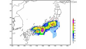 明日、15時～18時の発雷確率