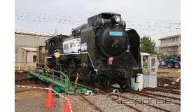 2020年11月に有田川鉄道公園（和歌山県有田川町）から直江津運転センターに搬入されたD51 827。蒸気機関車用ボイラーの修繕で名高いアチハ株式会社が所有しており、えちごトキめき鉄道が5年契約でリースした。