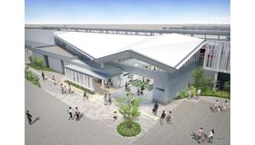「幕張新駅」南側の新駅外観イメージ。