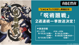 「『呪術廻戦』2週連続一挙放送」（C）芥見下々／集英社・呪術廻戦製作委員会