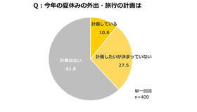 今年の夏休みの外出・旅行の計画