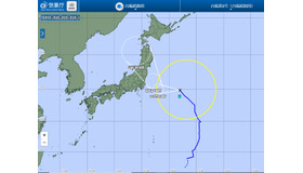 台風8号の経路（2021年7月26日15時現在）