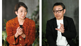 トークショーゲストの俳優の石井正則氏（右）とコーディネーターの藪本雅子氏（左）