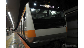 2020年元日に運行された中央線の終夜臨時列車。写真は東京駅のE233系だが、今回の運行では新宿以東が緩行線のみとなり、東京駅の中央線快速ホームには発着しない。
