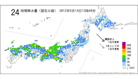 気象庁、24時間降水量