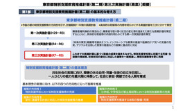 概要版「東京都特別支援教育推進計画（第二期）第三次実施計画（素案）」