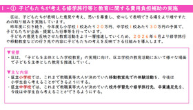 子供たちが考える修学旅行等と教育に関する費用負担補助の実施