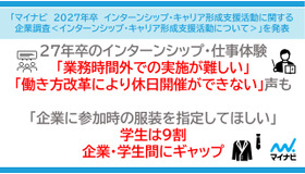 2027年卒インターンシップ・キャリア形成支援活動に関する企業調査