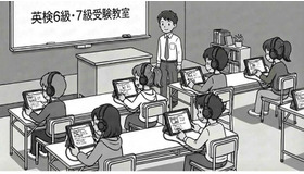 2026年度第3回検定より実施予定の英検6級・7級はPCまたはタブレットを用いたオンライン受験（CBT形式）を取り入れる予定