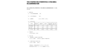 令和8年度神奈川県立中等教育学校の入学者の募集に係る志願者数集計結果