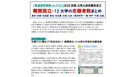 【東進進学情報vol.516】 2026年度 大学入試志願状況② 難関国立・12大学の志願者数まとめ