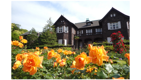 洋館と咲き誇るバラ（前年のようす）