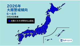 2026年大雨警戒傾向