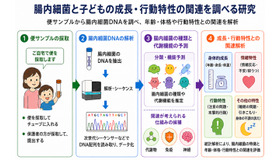 腸内細菌と子供の成長・行動特性の関連を調べる研究