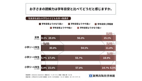 お子さまの読解力は学年目安と比べてどうだと感じますか