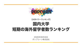 短期の海外留学が多い大学ランキング