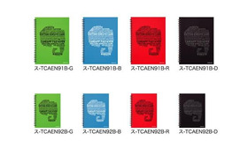 「CamiApp FastEver Edition」のA5サイズ（上）とA6サイズ（下）の4色バリエーション