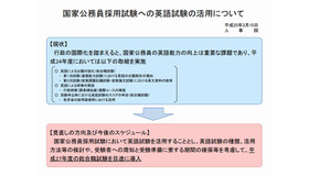 国家公務員採用試験への英語試験の活用について