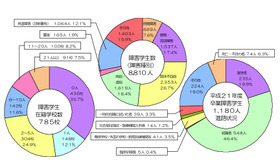 平成22年度大学、短期大学及び高等専門学校における障害学生の修学支援に関する実態調査」結果の概要