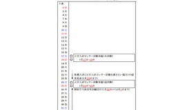 実施日程表（1月）