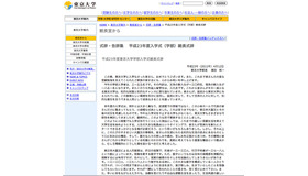 平成23年度東京大学学部入学式総長式辞