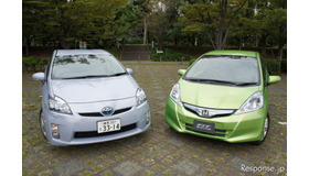 ハイブリッドカー対決 トヨタ プリウス と フィット ハイブリッド