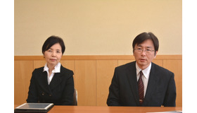 インタビューに応える普連土学園中学校高等学校　原田副校長（左）と谷田貝先生（右）