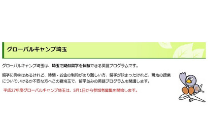 高校生以上対象の英語漬けの4泊5日「グローバルキャンプ埼玉」…94.8％が満足 画像