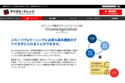 教育ビックデータ活用の新機能搭載、デジタル・ナレッジKnowledgeDeliver 画像