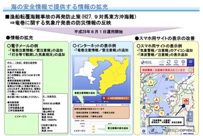 「竜巻注意情報」をメールとネットで…海上保安庁8/1提供開始 画像