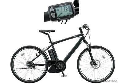 ブリヂストンサイクル、電動アシストクロスバイクに消費カロリーなど表示 画像