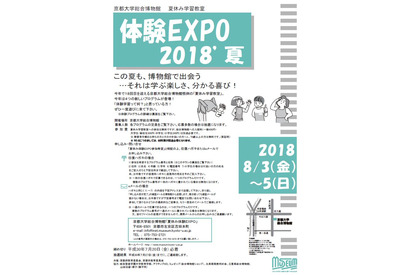 【夏休み2018】京大博物館、小中向け「体験EXPO」8/3-5 画像