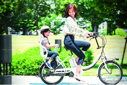 ルイガノ初の3人乗り電動アシスト自転車を発売へ…子育て世代を応援 画像