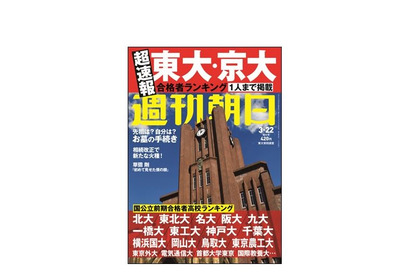 【大学受験2019】週刊朝日「東大・京大合格者ランキング」3/13発売 画像