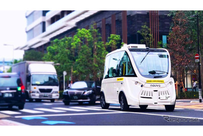 ハンドルのないバスが公道を自律走行…東京イタリア街で7/5まで 画像