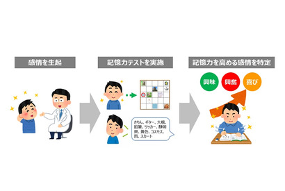 興奮・興味・喜びの感情、学習中の記憶力向上に効果 画像