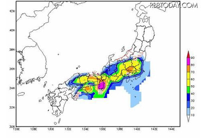 日本気象協会、5/9は広い範囲で発達した雨雲…雷や竜巻に注意 画像