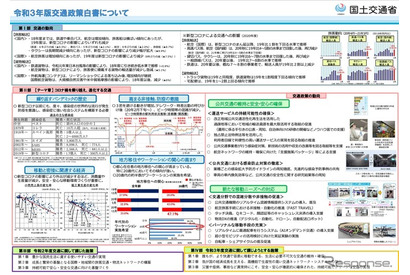 交通政策白書「コロナ禍の影響と進化する交通」がテーマ 画像