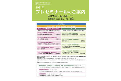 お茶の水女子大学「2021年新入試プレゼミナール」9/25 画像