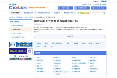 【大学受験2022】私立大学の入試日程・地方試験会場一覧 画像