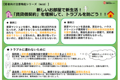 新生活「住宅の賃貸借契約」理解してトラブル防ごう 画像