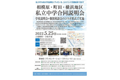 【中学受験2023】桐光学園等19校参加「相模原・町田・横浜地区私立合同説明会」5/25 画像