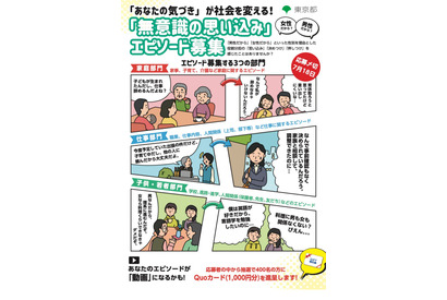 性別による「無意識の思い込み」エピソード募集…東京都 画像